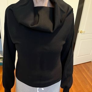 525 America Women's Solid Black Cowl Neck Sweater Sz M!!